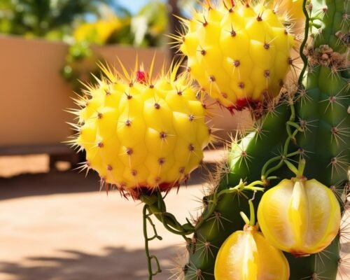 yellow dragon fruit cactus